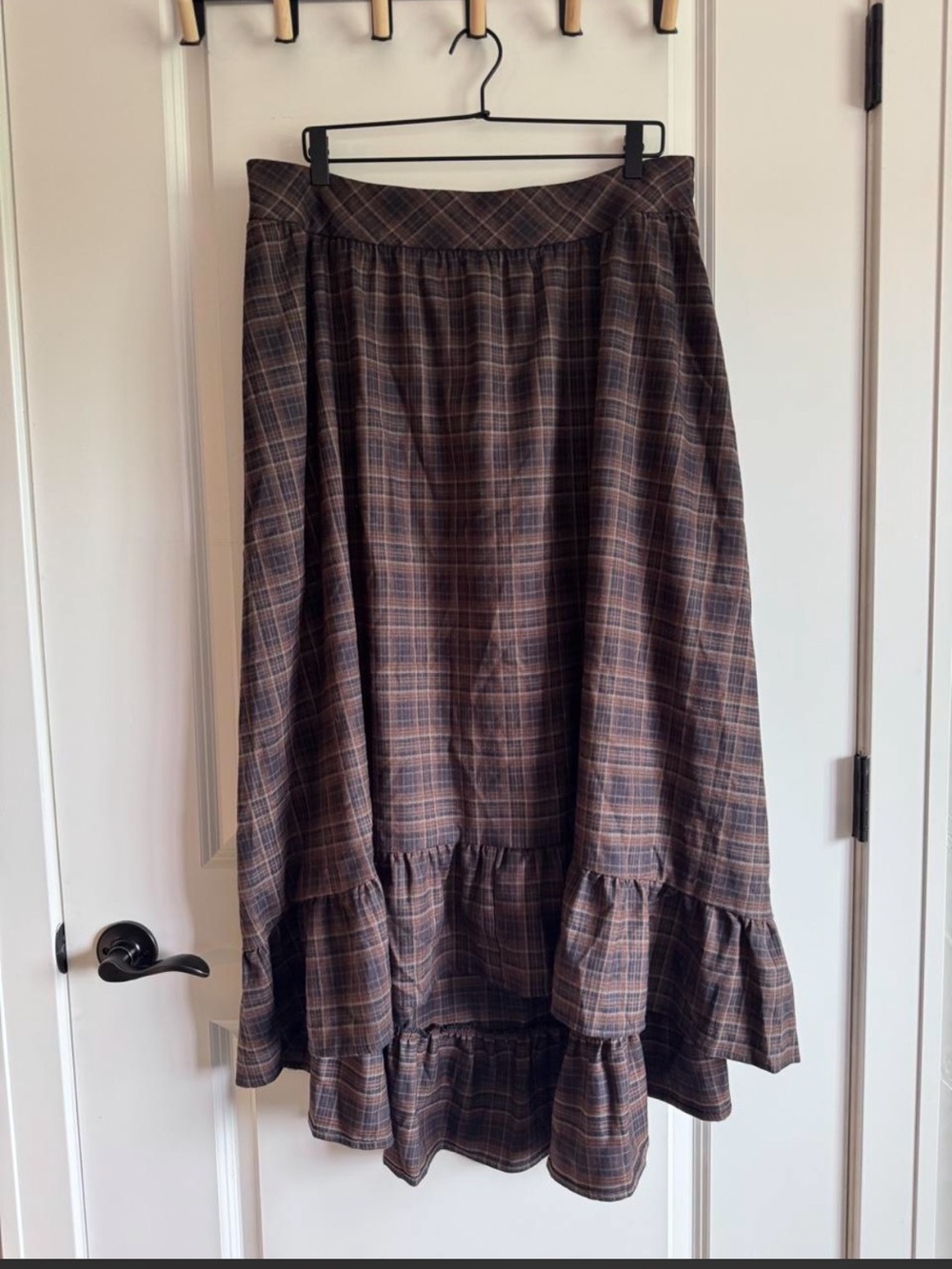 Disturbia Brown Plaid Maxi Skirt - Picture 4 of 6